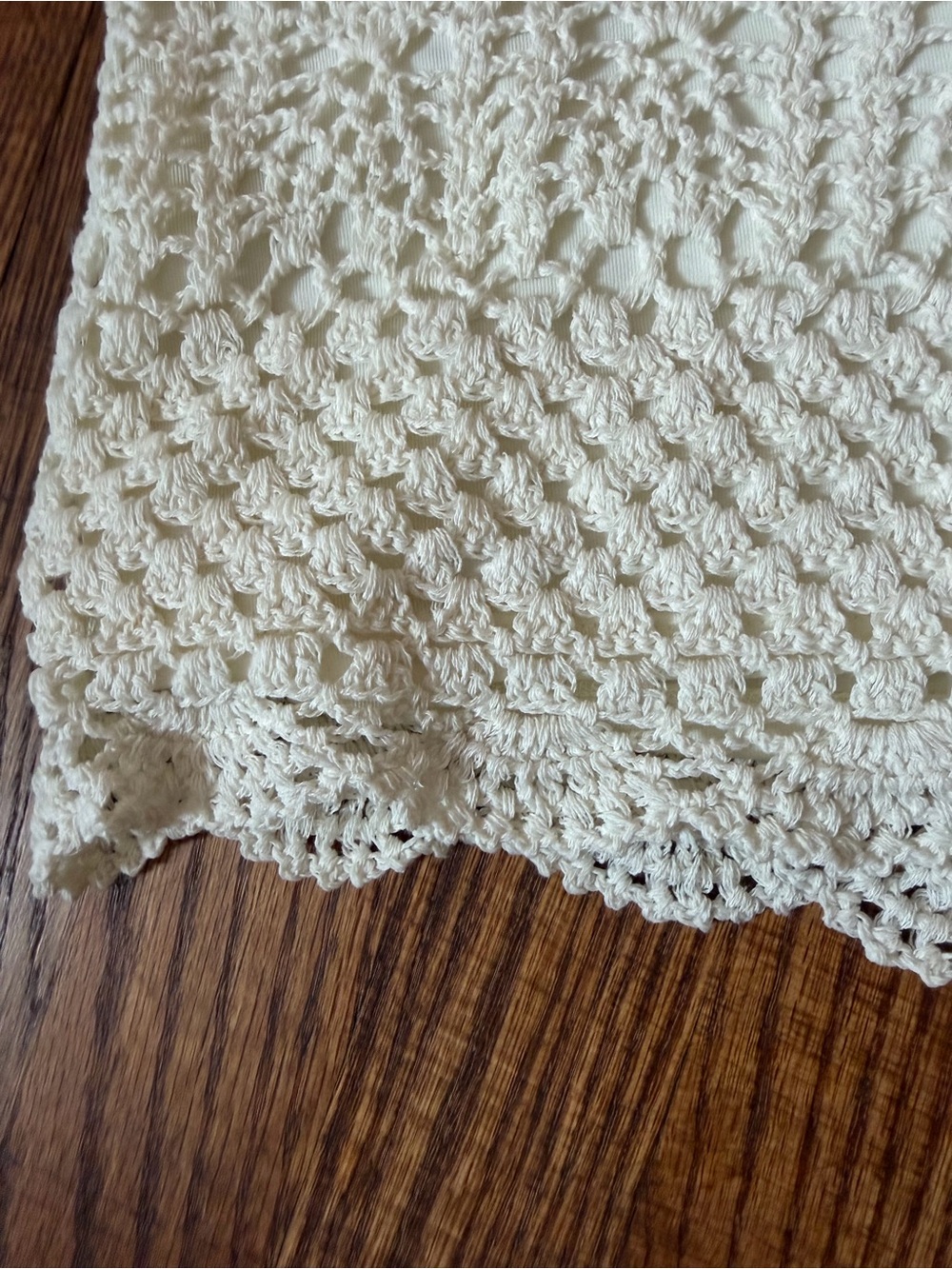 Poof! Cream Crochet Knit Shorts - Picture 3 of 8